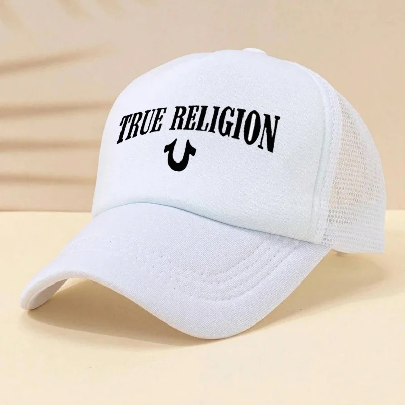 Kids Baseball Cap Boys Girls Casual Baseball Hat Letter Printed Duck Tongue Hat Adjustable Outdoor Breathable Mesh Trucker Hat 4