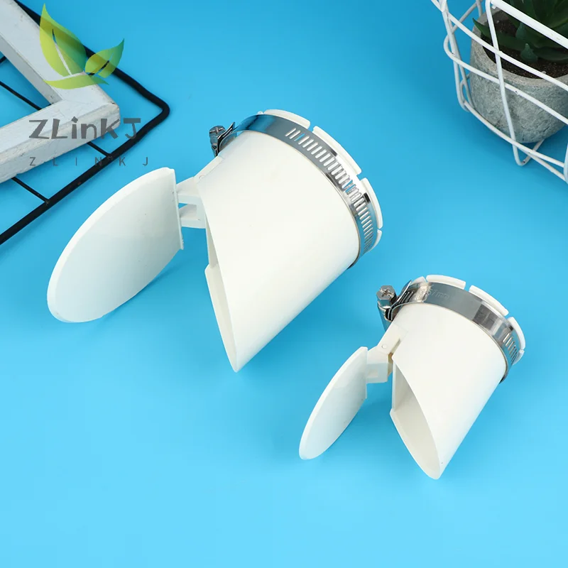 50-160mm 배수관 바닥 배수구 화이트 스트레이너 플러그 클램프 포함 PVC 역류 방지 악취 방지 밸브 하수구 헤어 필터