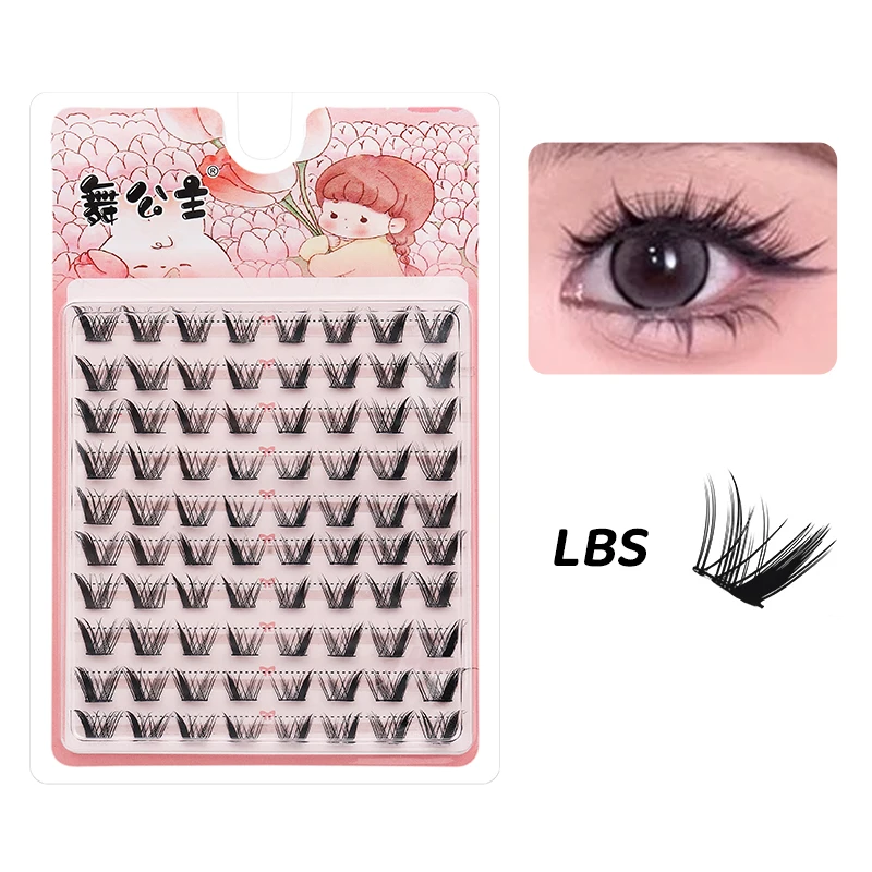 Description Picture 5 of itemDINGSEN 10 rows Individual Eyelashes Wholesale 10-12mm Cluster Lashes Natural Anime False Kake Eyelashes Extension Makeup