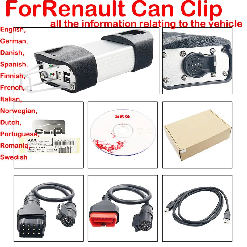 

Renault CAN Clip Automotive Fault Diagnosis Tool