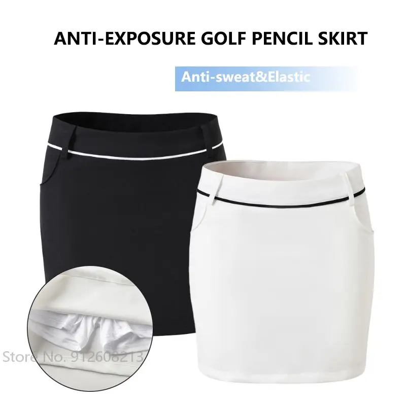 Golf Ladies Pencil Skirt Anti-empty Sports Skort Female Slim Casual Golf Skirt Skort Elastic Women Pantskirt Tennis XS-L