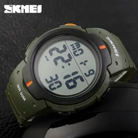 SKMEI 1068 Calendar PU Strap 5Bar Waterproof Digital Watch reloj hombre Outdoor Sport Watch Men Big Dial Fashion Simple Watches 1