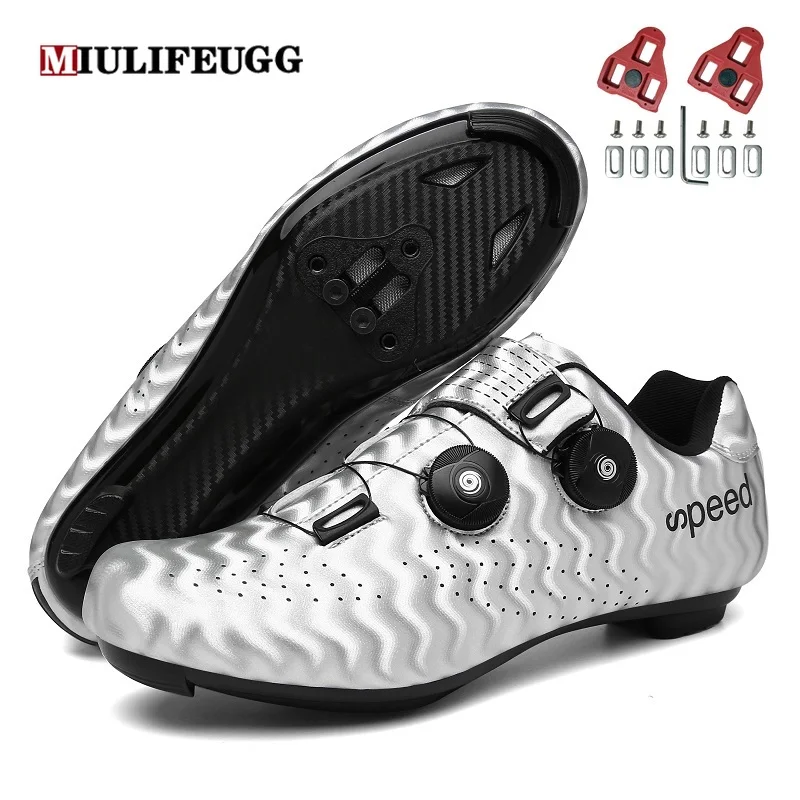 Speed Cycling Flat Shoes MTB with Clits Route Men Road Dirt Bike Sneakers Racing Women Bicycle Mountain Footwear Cleat Spd