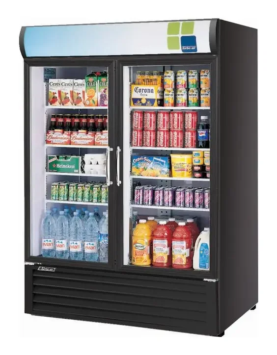 Drink Vertical 2 Door Commercial Refrigerator Display Cooler Freezers Commercial Display Cooler