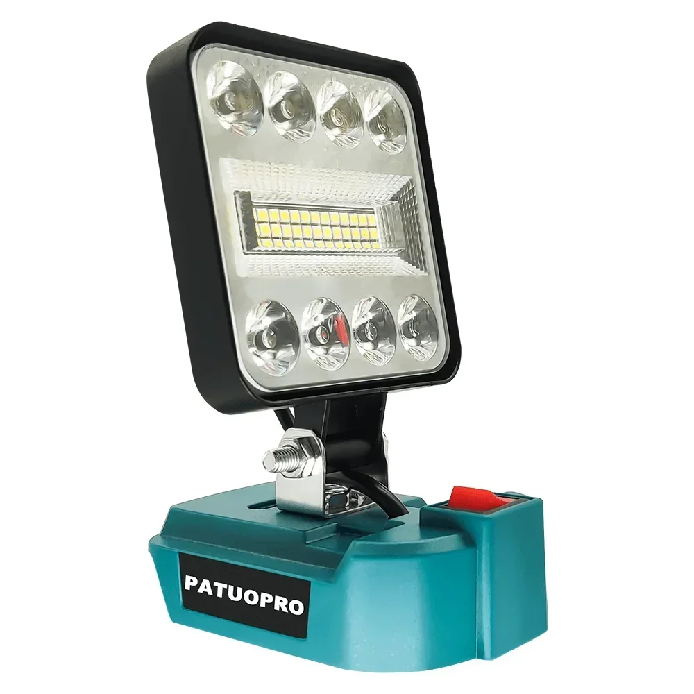 Portable Work Light-180&deg; Adjustment Electric Cordless LED Work Light 53 LED Beads For Makita 18V Battery