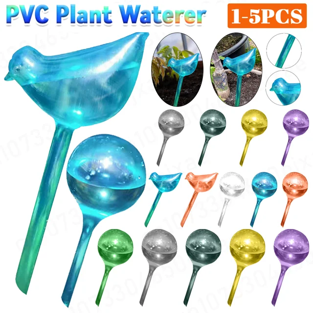 Self Watering Plant Automatic System PVC Ball Device Drip Irrigation Stakes Planter Insert Flower Potted Plant for Indoor Home