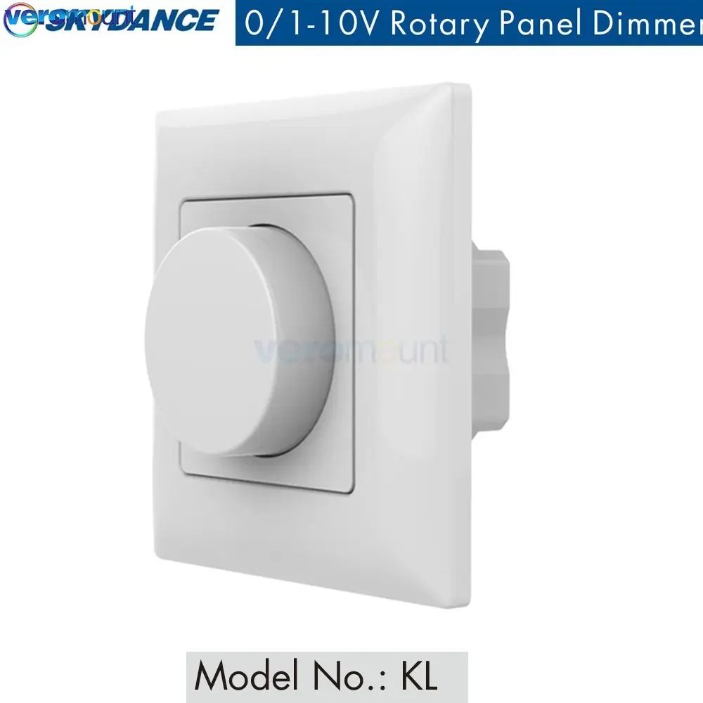 Kl 100V-240Vac 1Ch Manopola Rotante Pannello Dimmer 0-10V / 1-10V Dimmerabile Uscita Relè Ac Funziona Con Driver Dimmerabile Per Striscia Led