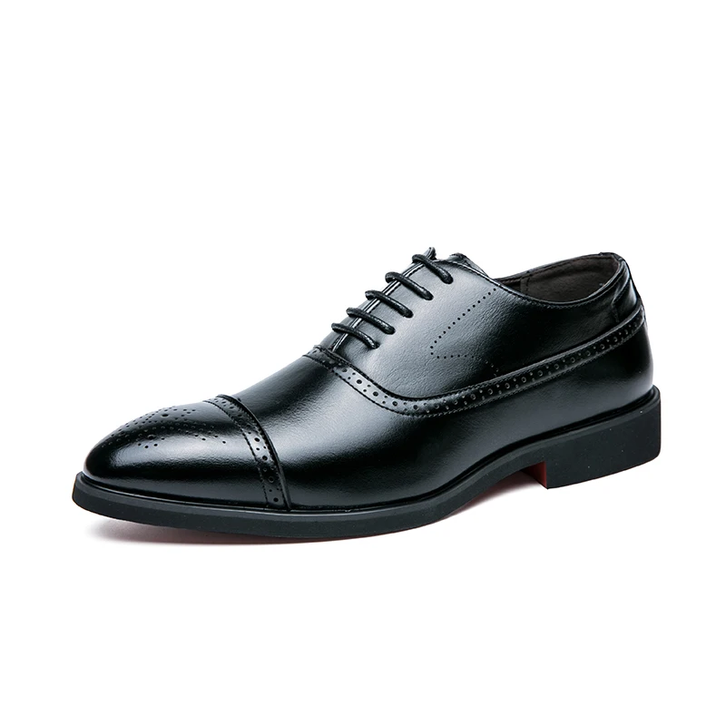 Business Formal Black Leather Shoes Mens Fashion Casual Dress Shoes Classic Italian Formal Oxford For Men Zapatos Hombre