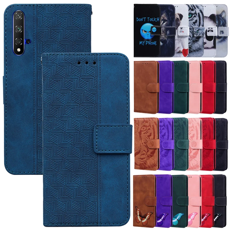 

5T Leather Case For Huawei Nova 5T Magnetic Flip Wallet Case Cover For Nova 5T Nova5t Nova5 5 T YAL-L21 Card Slot Phone Cases