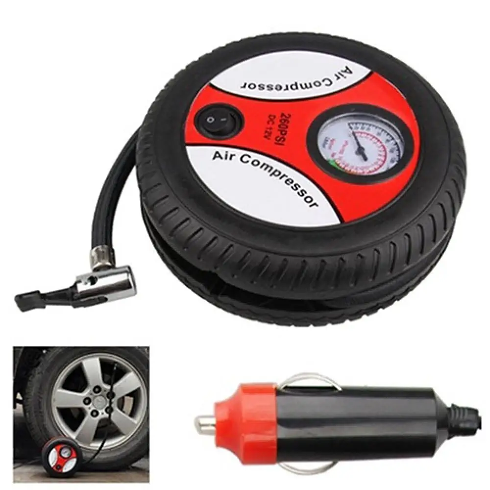 260psi 12 v mini compresseur d'air pneu gonfleur auto voiture boule pompe  outil # 1