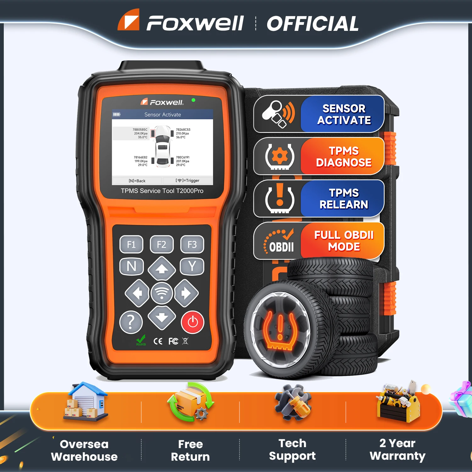 Foxwell-tpmsプログラミングツール,車の診断ツール,OBD2コード