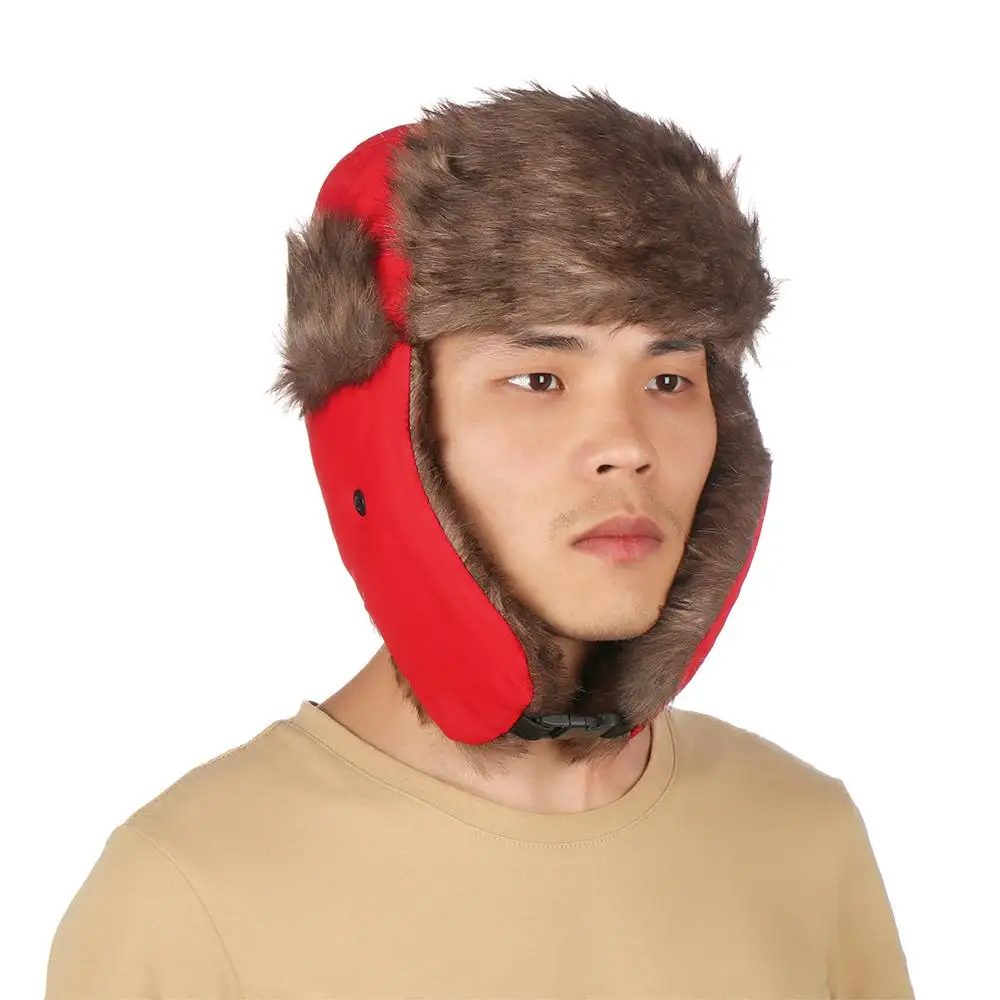 Warme Winter Pelz Earflap Ski Hut Männer Frauen Trapper Hüte Russische Uschanka Hut – Detail 10
