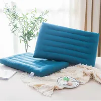 Children Pillow Cotton Feather Velvet Solid Low Flat Pillow Neck Protection Ultra Thin Pillow Adult Bedding Without Pillowcase 2