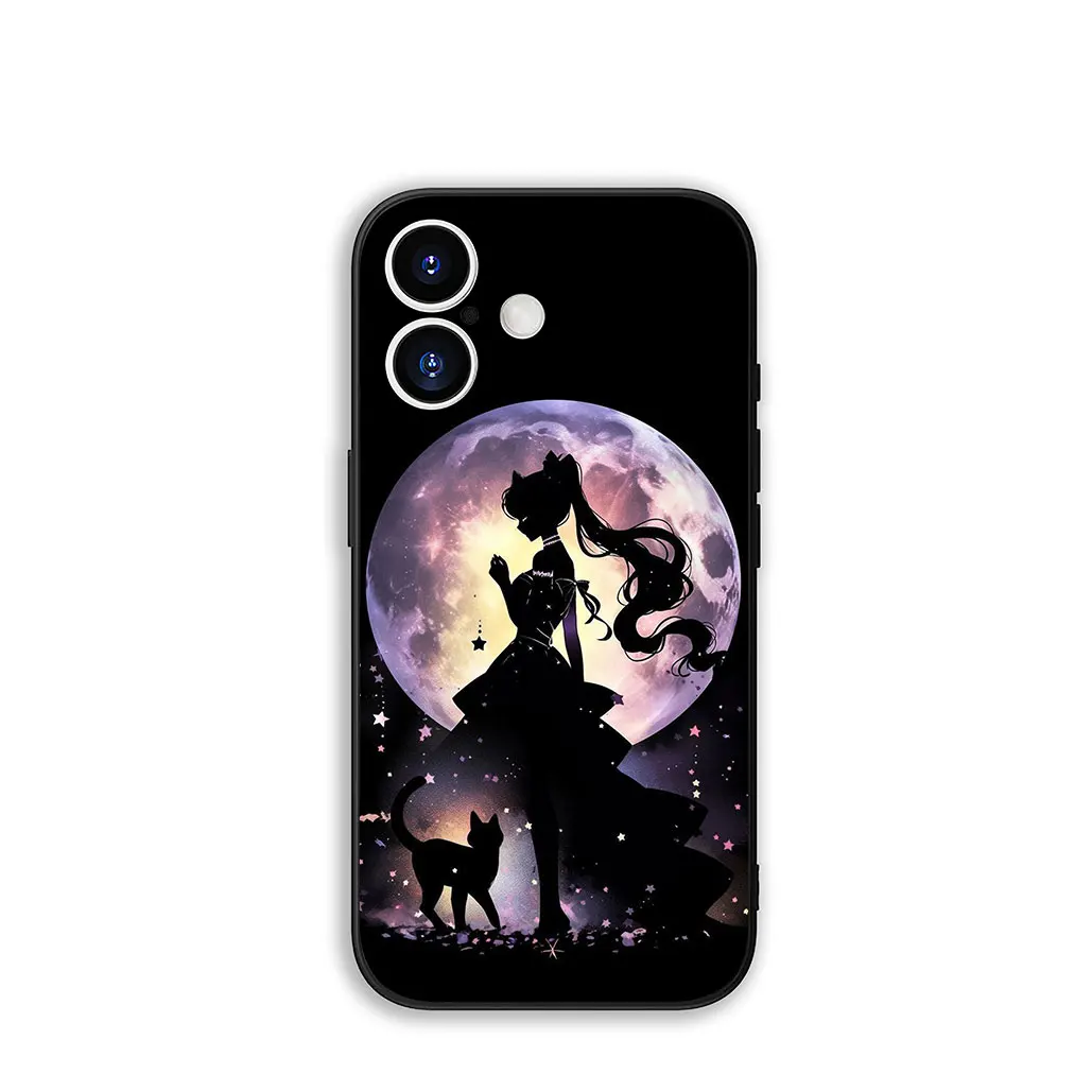 Cat Sailor Moon and Beautiful Girl Design Phone Case Cover
