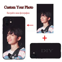 Customized Personalized Phone Case Silicone for IPhone 14 13 12 Mini 11 Pro Max XR XS 7 8 6 Plus Cover Design Picture Name Photo