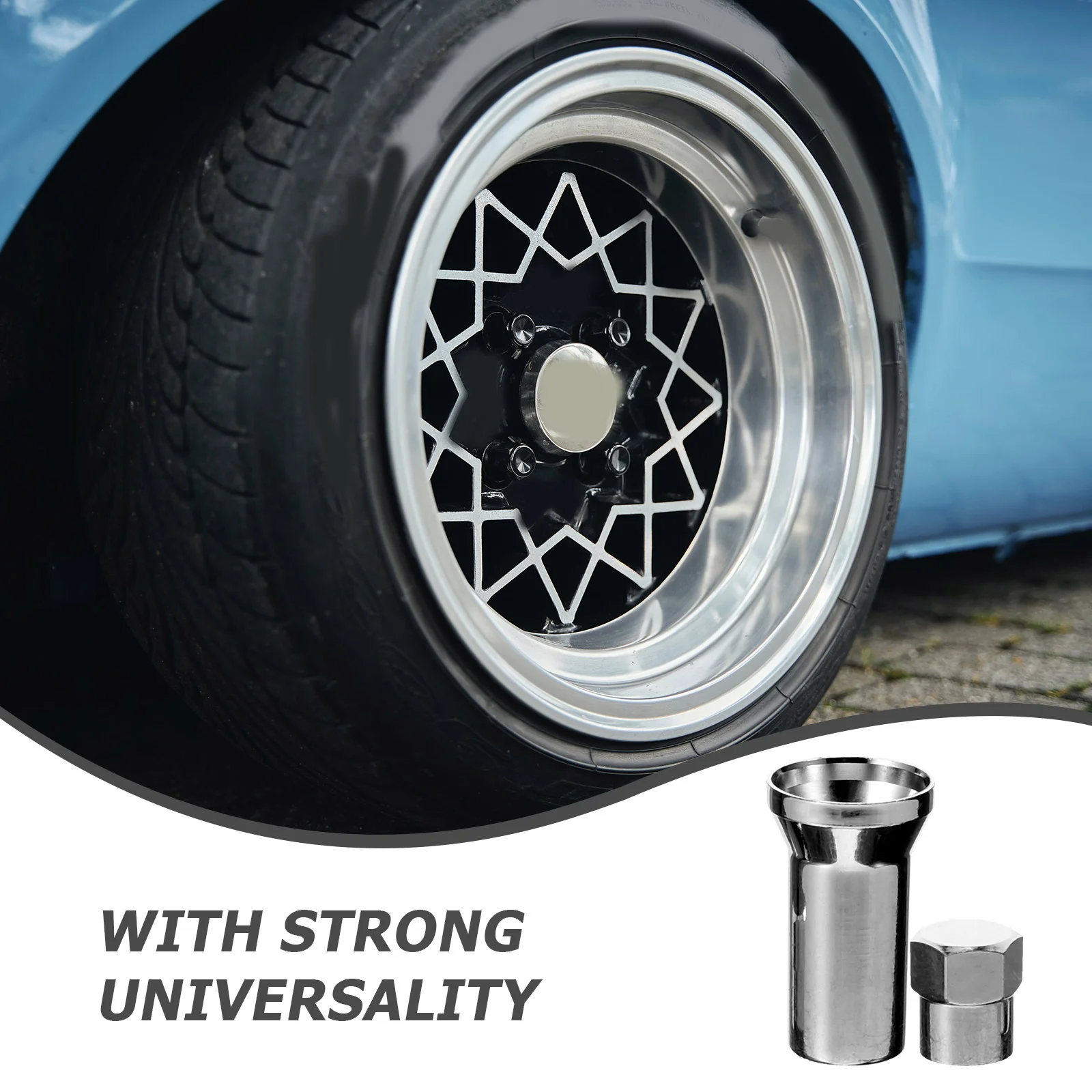 1 세트 고무 타이어 밸브 스템 캡 금속 커버 범용 자동차 트럭 먼지 방지 액세서리 알루미늄 합금 자동차 밸브 스템