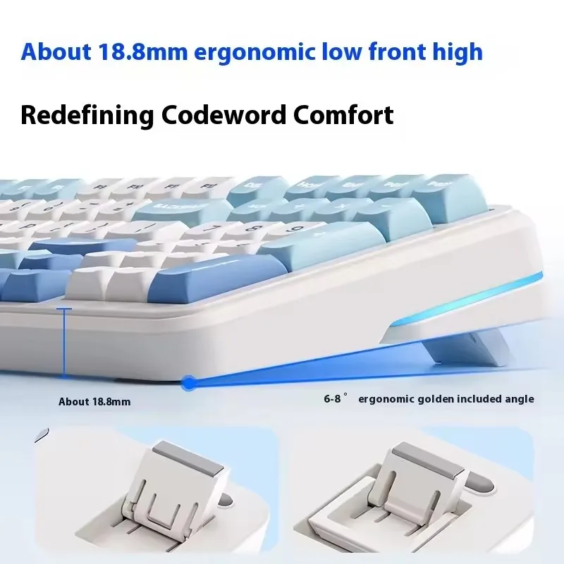 Mchose K99 V2 Three Mode Wireless Mechanical Keyboard E-sport Gaming Office Rgb Light Gasket Structure Hot Swap Laptop Gift