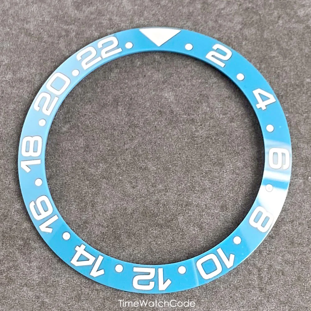 Ceramic Sloping Watch Bezel Insert - Black, Blue, Green, Silver
