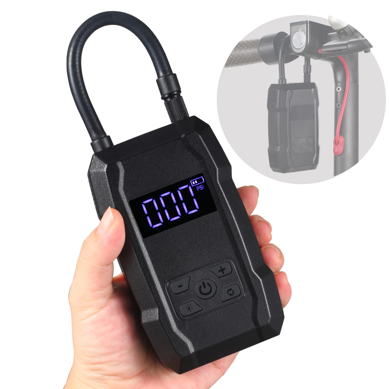 Digital 150 PSI Air Compressor Cordless Tire Inflator 6000mAh Rechargeable Air  Pump with Preset Tire Pressure Auto Stop Function