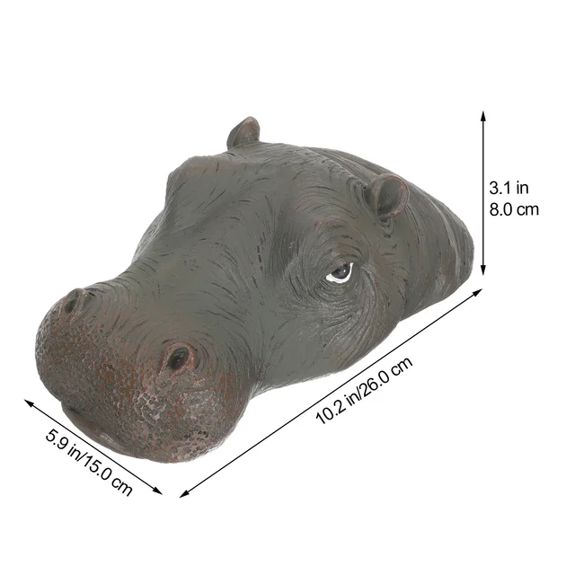 Hippopotamus Fej Szobornövények Dekoráció Úszó Tó Dísz Krokodil Víz - Image 6