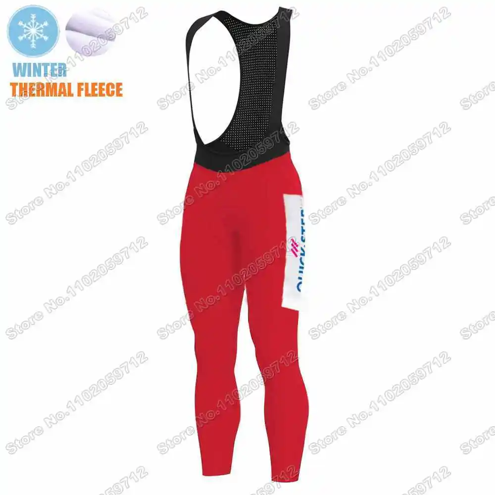Quick Step Red Cycling Jersey Winter Set Spain Tour Cycling Clothing Men Remco Evenepoel Road Bike jacket Suit MTB Maillot