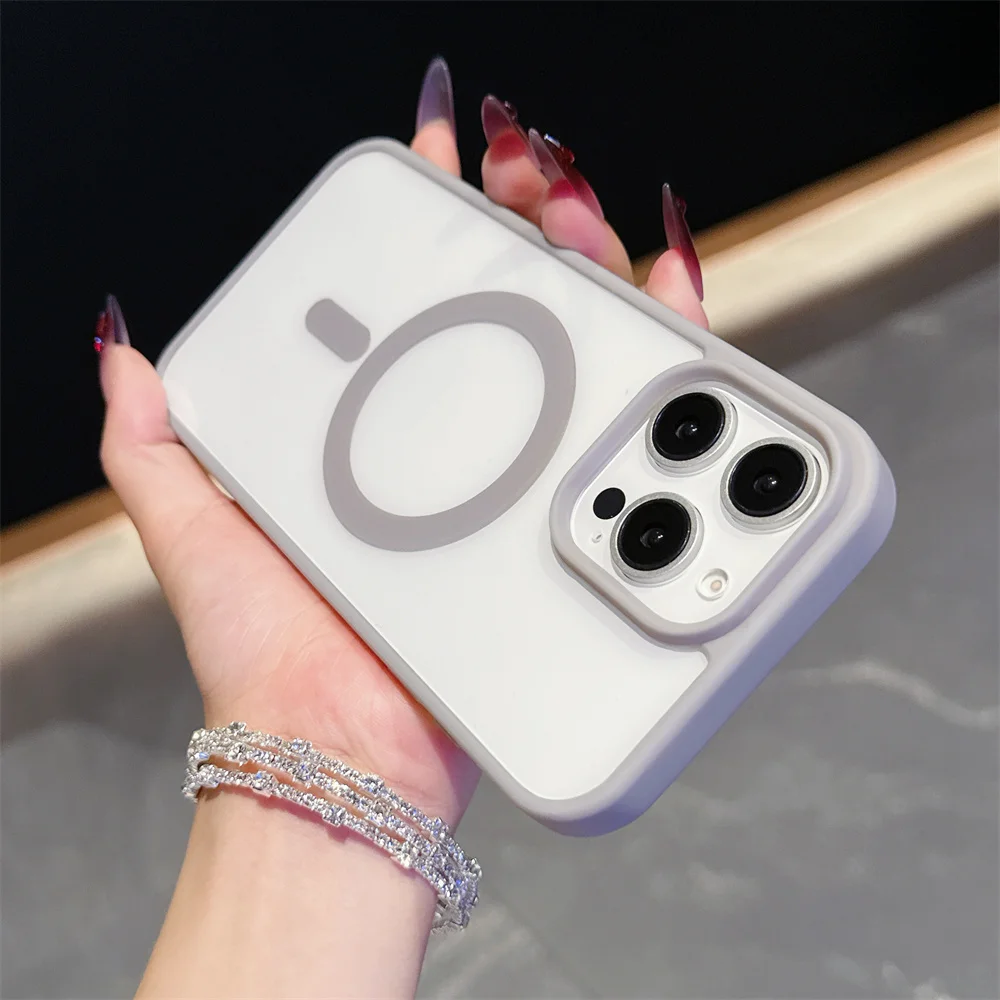 Premium Magnetic Magsafe Clear Anti-Fall Acrylic Case