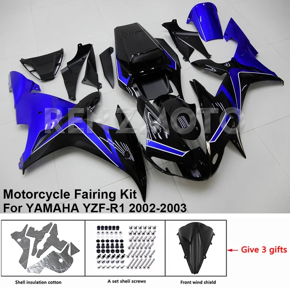 

Motorcycle Fairing Set Body Kit Plastic For YAMAHA YZF-R1 YZF R1 2002-2003 Accessories Injection Bodywork Y1003-116a