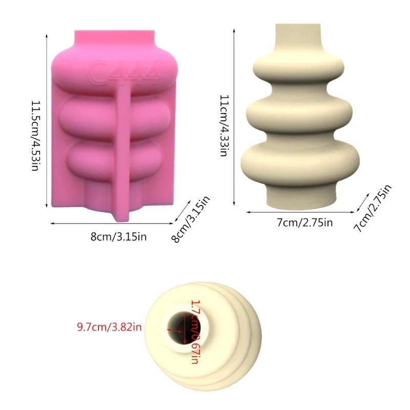 DIY Silicone Concrete Flower Pot Storage Box Mold for Succulent Plant Decor