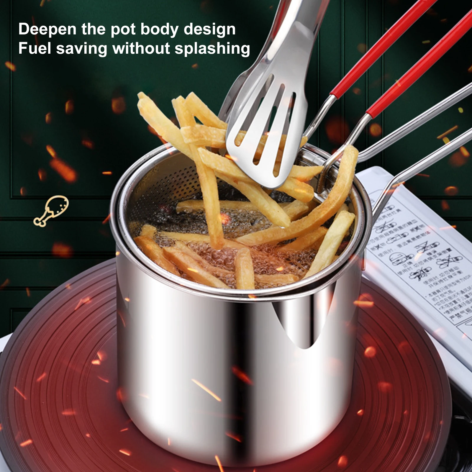 Stainless Steel Deep Frying Pan  304 Stainless Steel Frying Pot - 304  Stainless - Aliexpress