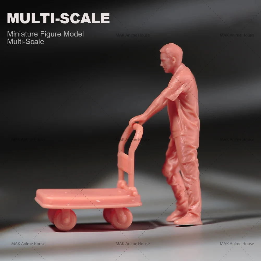 Miniatures 1/64 1/43 1/87 1/24 Figure Car Repairman's Workstation Checks The Car For Refueling Doll Model Home Scene Car Toys image 8