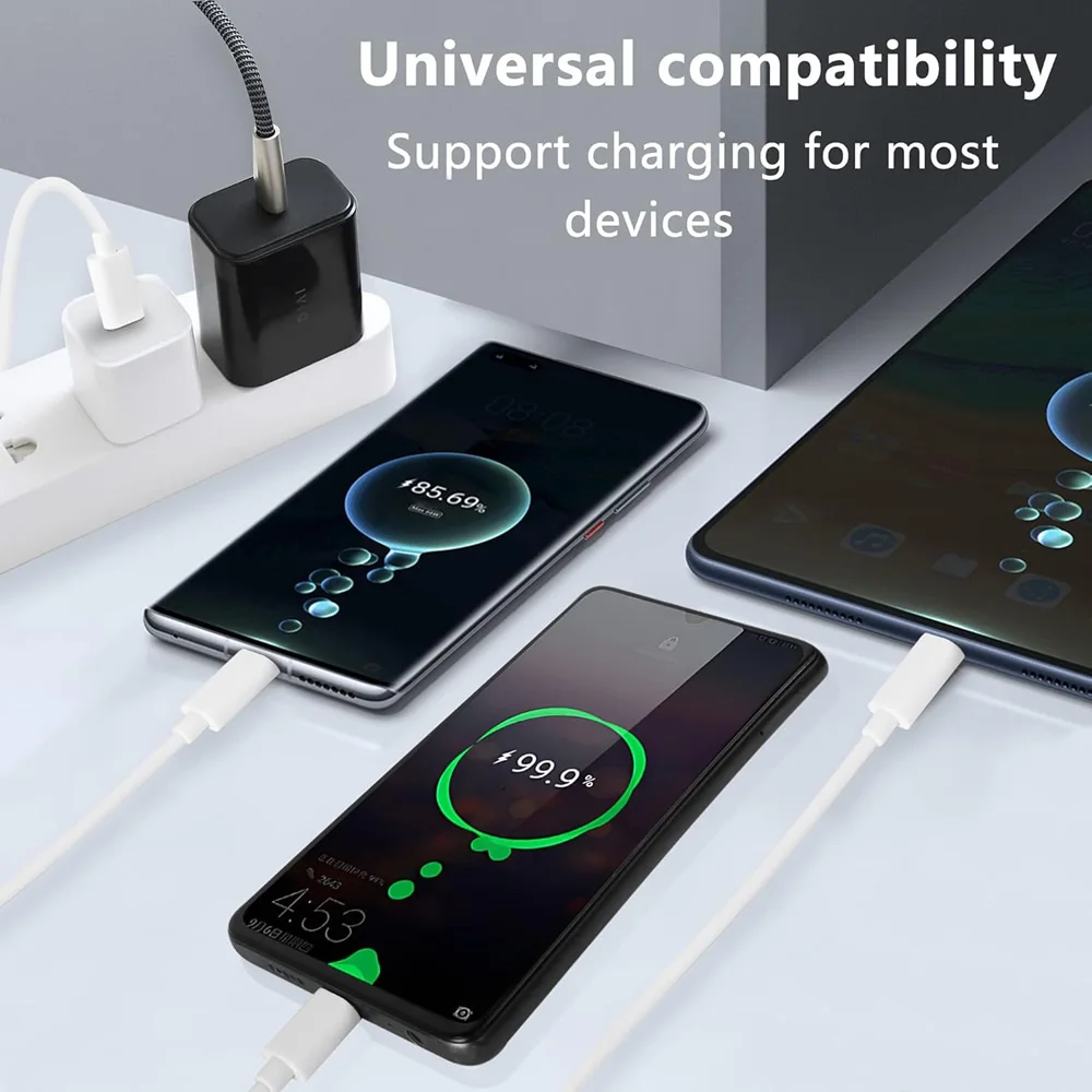 PD USB C 충전 케이블 (멀티 기기 충전용) 3 in 1 유니버셜 USB 케이블 (IP/Micro USB/Type C 모바일 보조 배터리 포함)