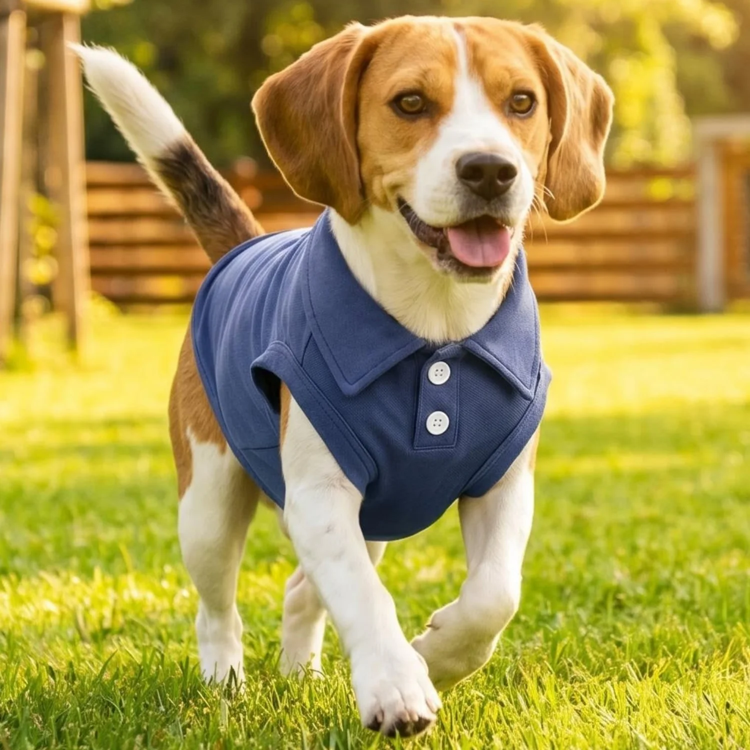 Maglietta Polo per Cani con Ricamo Panda, Morbida e Traspirante, Senza Maniche, Abbigliamento per Cani, Outfit per Passeggiate Quotidiane per Tutte le Razze Piccole e Medie - immagine 2