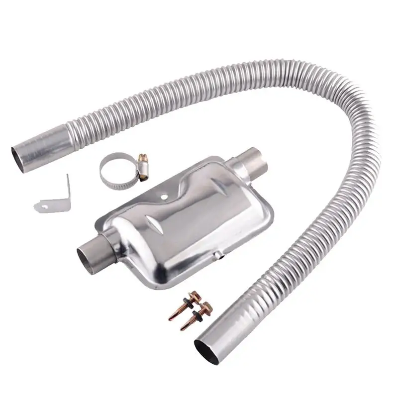 Generator Exhaust Pipe Rust-resistant Muffler Set Pipe Silencer Kit Suitable For Parking Air Heater Including Exhaust Pipes And