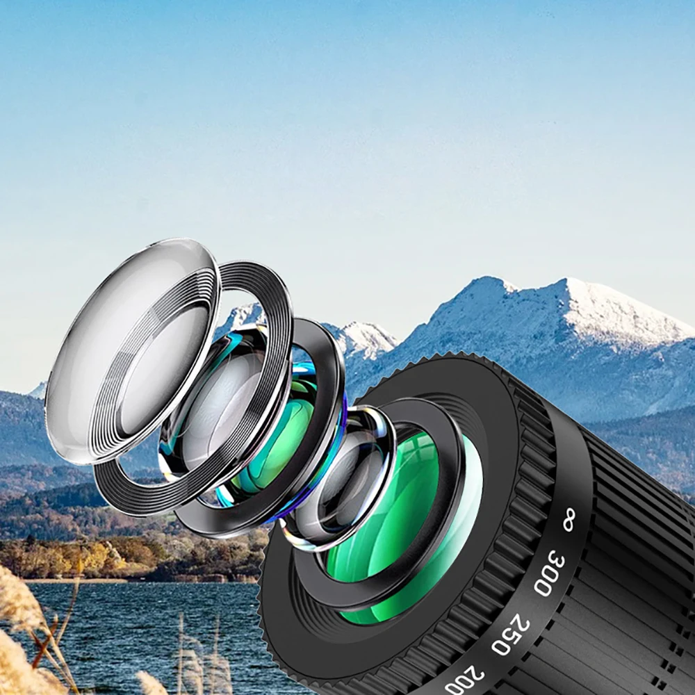 Outdoor Portable 12x Magnifying Telescope Monocular with Cross differentiation line for Hunting Golf Bird Watching Hiking Travel 5