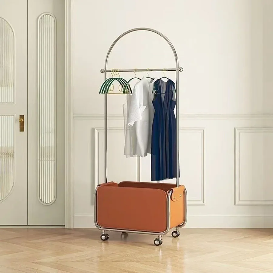 

Wheels Cloth Racks Tall Indoor Moving Storage Bedroom Vertical Non Slip Hotel Clothes Hanger Laundry Kledingrek Home Furniture