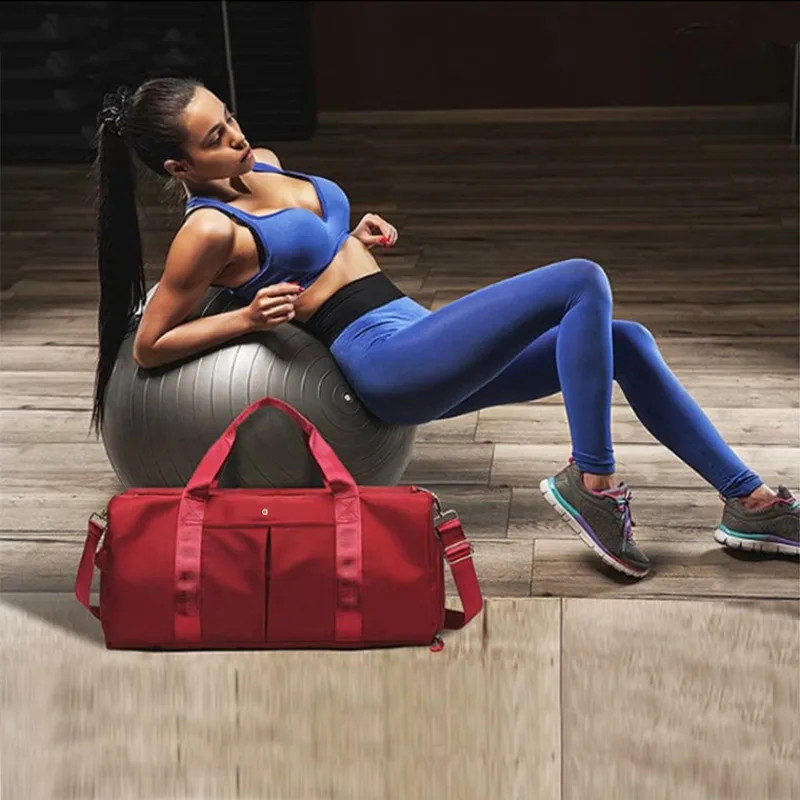 

AL0lulu unisex men's and women's sports outdoor casual fashion large-capacity travel bag, shoulder bag fitness easy to carry