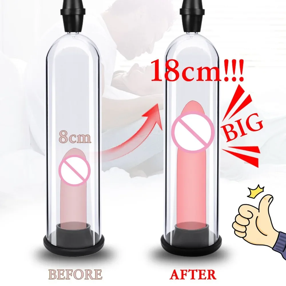 Male Penis Pump Penis Vacuum Enlargement Dick Extender Adult Sex Toy for Man Cock Increase Length Enlarger Erotic Sexy Products