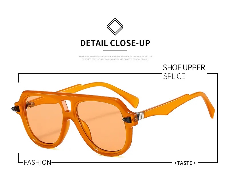 Neue Doppels trahl Persönlichkeit Sonnenbrille Trend großen Rahmen europäischen und amerikanischen Mode Sonnenschutz Brille – Detail 2