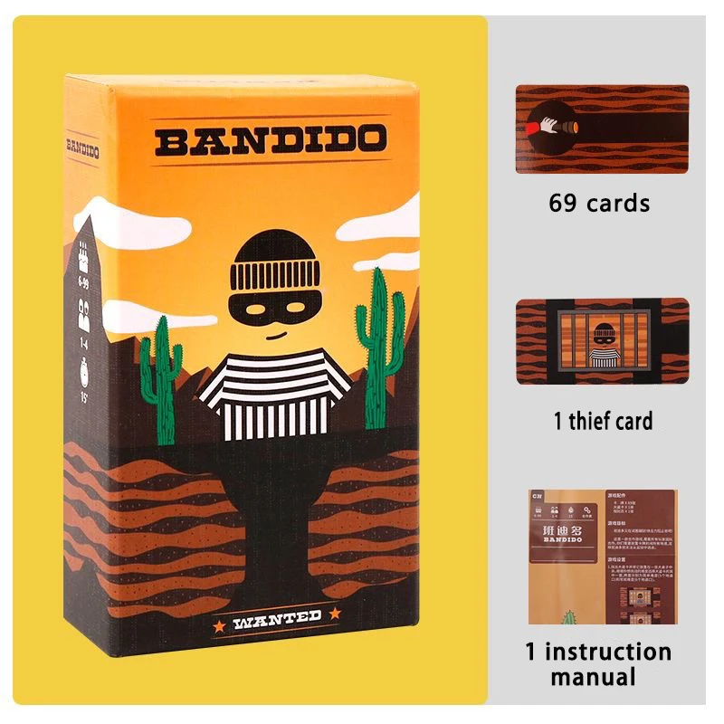 2026 Hot Bandido Bandida Board Game 1-4 Players Strategy Puzzle Card Game For Kids & Adults Party Family Fun Strategy Game