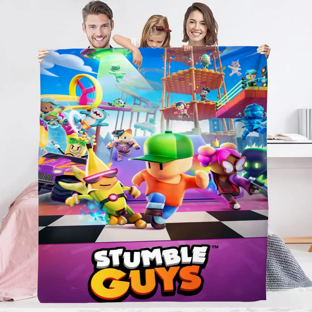 HOT Game S-S-Stumbles Guys Sofa Blanket Luxury Knee Blanket King Size Warm Blankets for Cold Fluffy Soft Blankets Throw Bed Nap 2