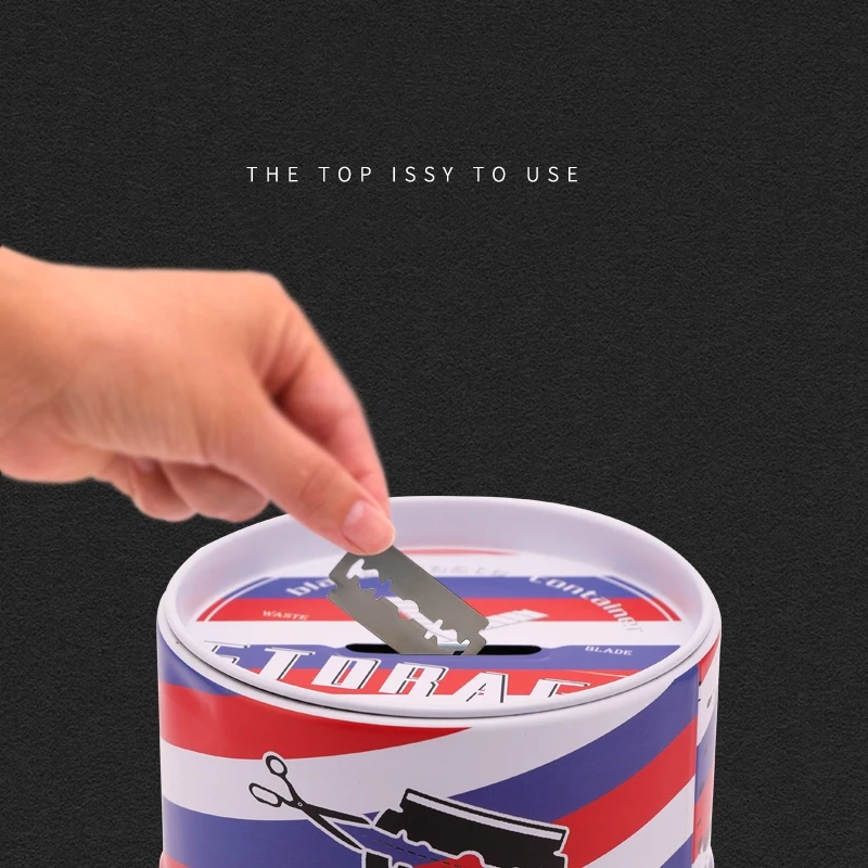 Safe Guard Razor Blade Disposal Case Safe Storage Bank Safety Razor Blades Barbershop Disposable Blade Recycling Bin Box