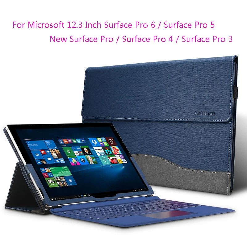 

Новинка 2019, чехол для ноутбука Microsoft Surface Pro 6, 5, 12,3 дюйма, чехол-подставка из искусственной кожи для планшета Surface Pro 4, 3, сумка для ноутбука, подарок