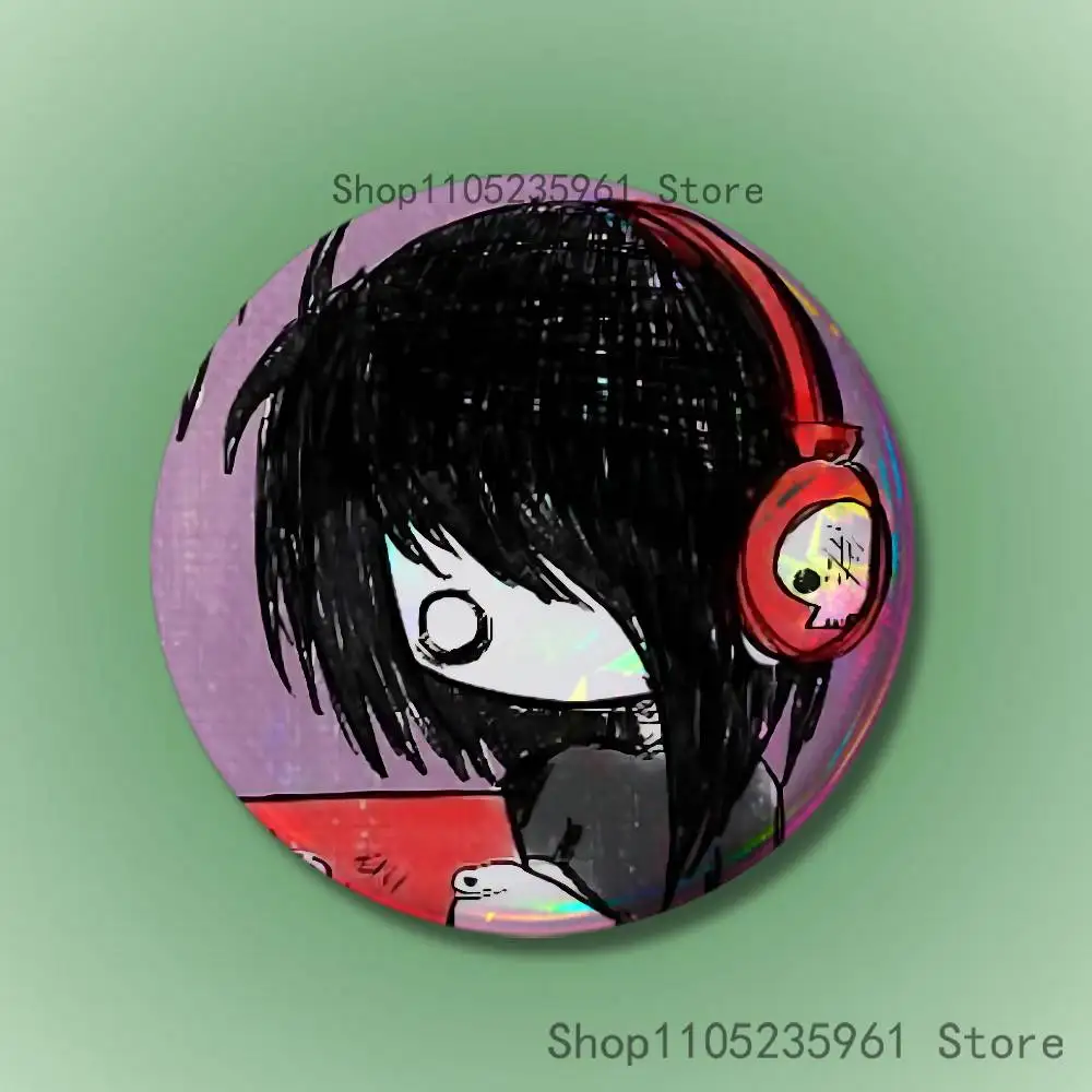 Ich liebe Emo Jungen Icon Pin Weißblech Runde Brosche Cosplay Nijigen Otaku Kultur Abzeichen 58mm 44mm 32mm 75mm 25mm – Detail 15