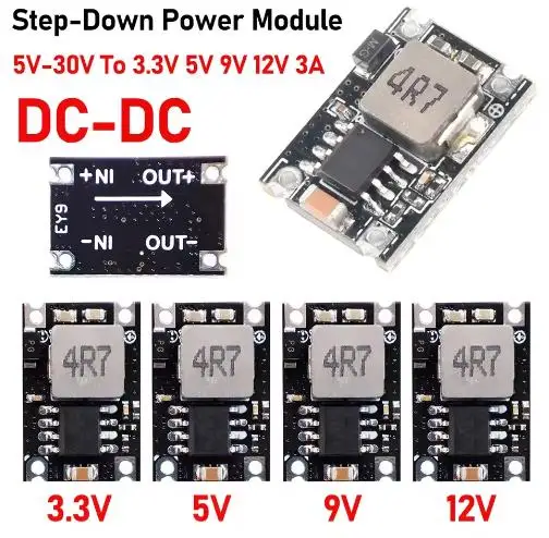 DC-DC Buck Converter Step-Down Voltage Regulator Module, 3A Multi-Voltage Power Supply Adapter