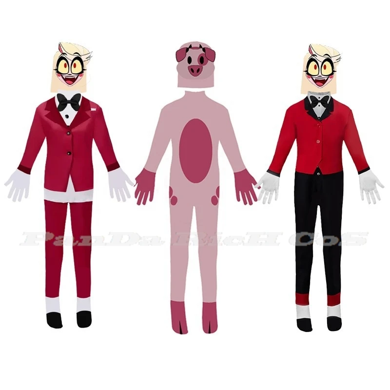 

Anime Hazbin Cosplay Hotel Charlie Morningstar Jumpsuit Nugget Jumpsuit Adult Kid Cosplay Jumpsuit Women Men Hallowen Party Suit