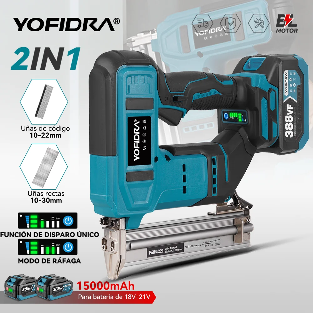 Yofidra Pistola Silicone A Batteria | Senza Fili Con 2 Batterie 2,0 Ah | 6 Velocità E 16 Ugelli | Kit Completo Con Spatole