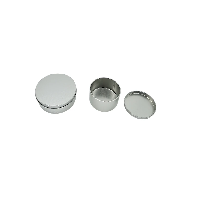5Pcs 정사각형 직사각형 라운드 서리로 덥은 실버 상단 및 하단 뚜껑 철 상자 동전 보석 Tinplate 저장 상자 작은 금속 상자