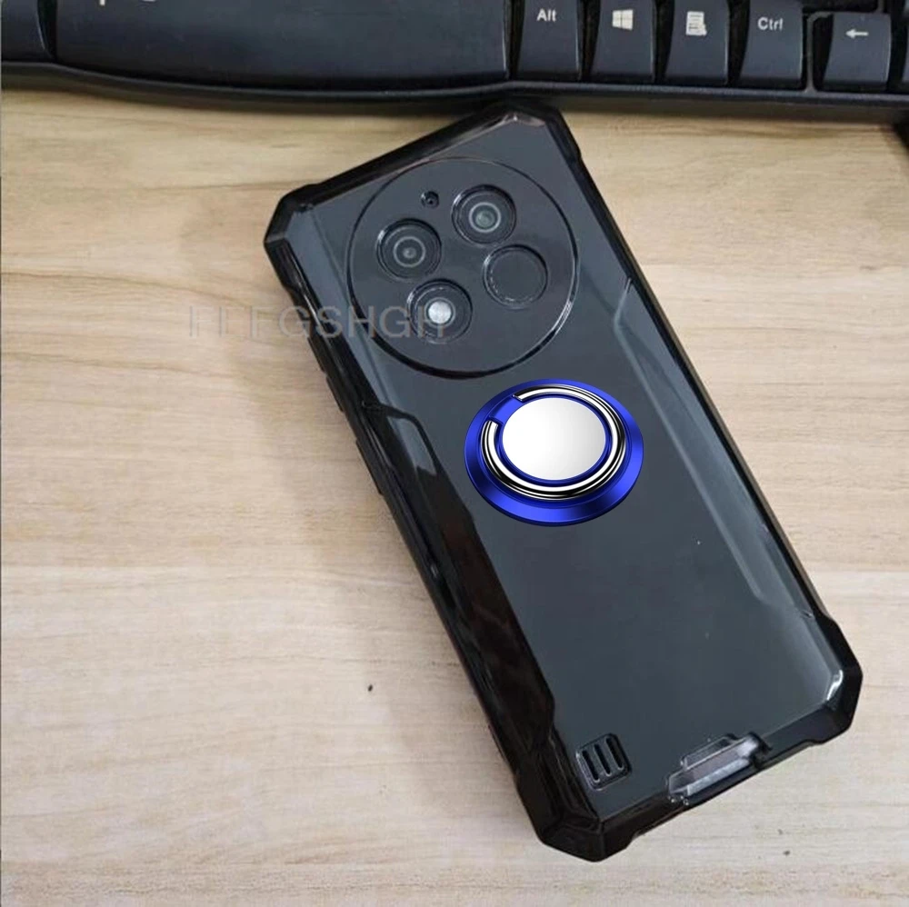 Enhanced Grip TPU Silicone Phone Case with Ring Holder