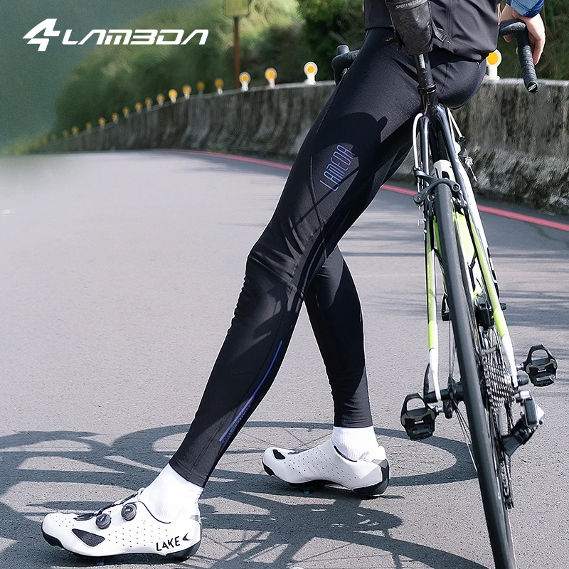 Padded Bike Pants Men's Padded Cycling Tights High Waist