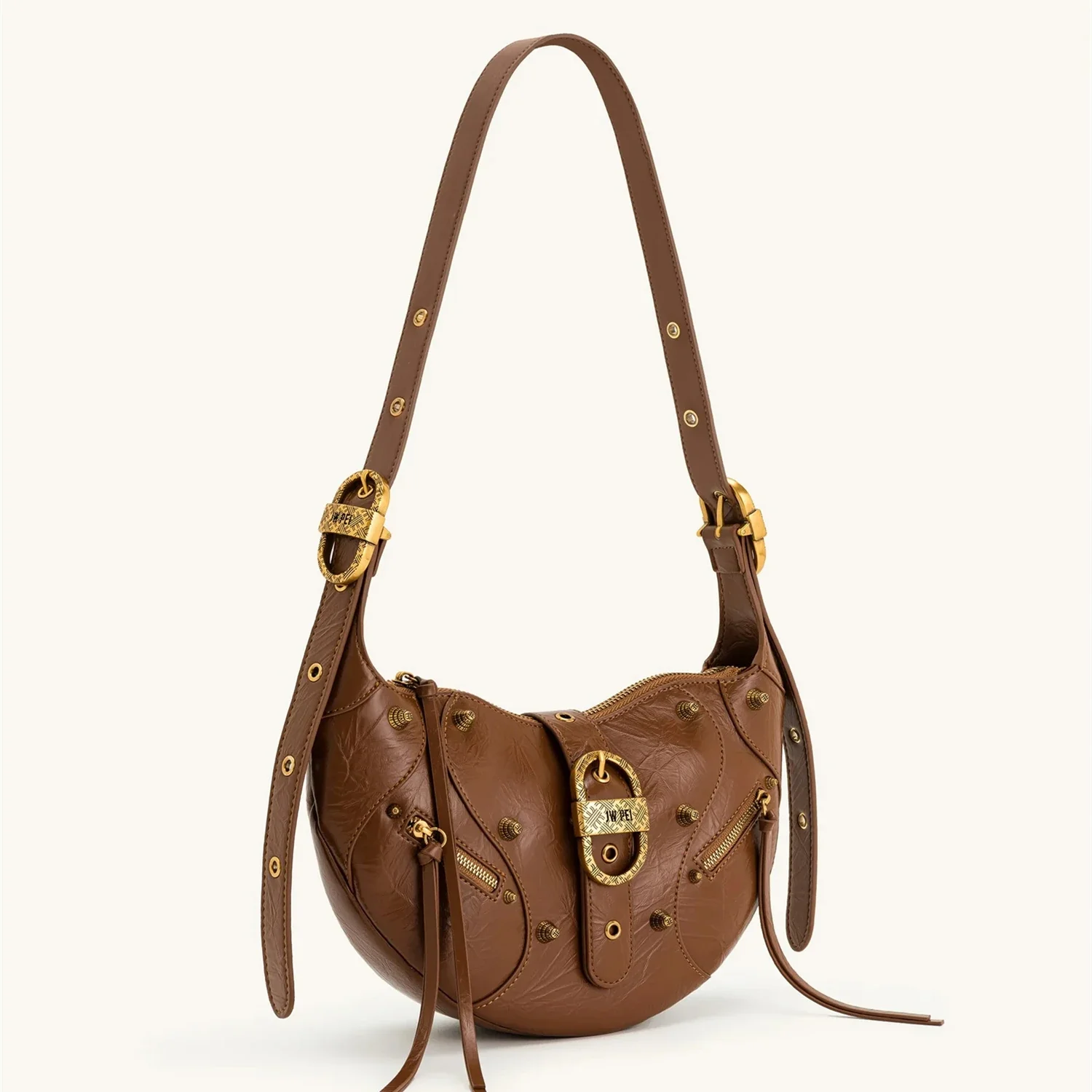 حقيبة كروس كرواسون من الجلد الشمعي من JW PEI - حقي...